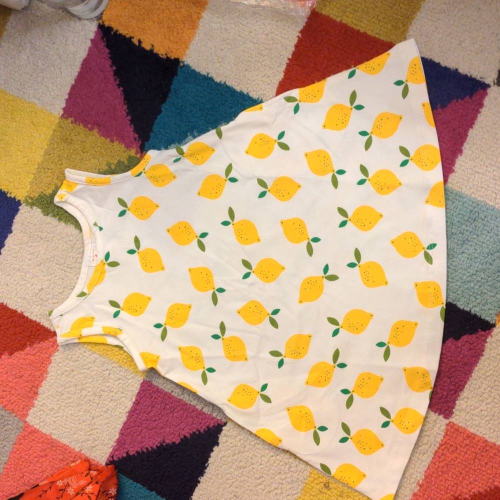 NWT Hanna Andersson Swing Dress - Lemon print, 2T